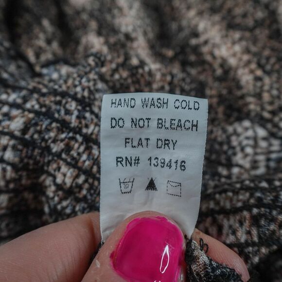 Womens Mini Dress 3XL Brown Knit Snake Print Blouson Faux Wrap Statement Y2K - Picture 8 of 12